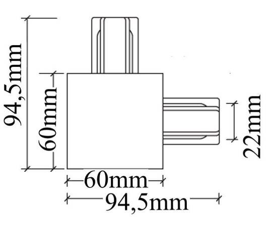 Коннектор L-образный Crystal Lux CLT 0.2211 03 BL, изображение 2