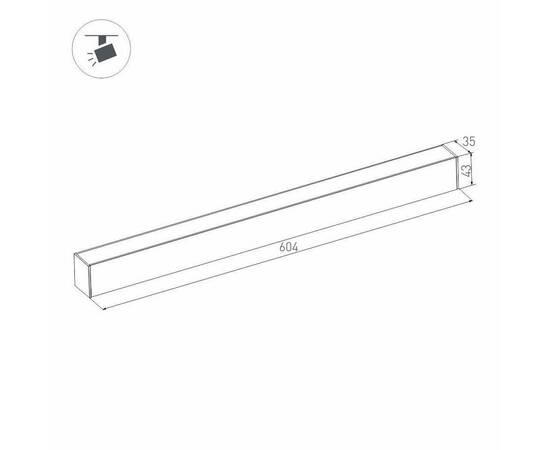 Трековый светодиодный светильник для магнитного шинопровода Arlight Mag-Flat-45-L605-18W Warm3000 026954, изображение 3