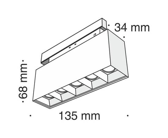 Трековый светодиодный светильник для магнитного шинопровода Maytoni Track lamps TR014-2-10W3K-B, изображение 2