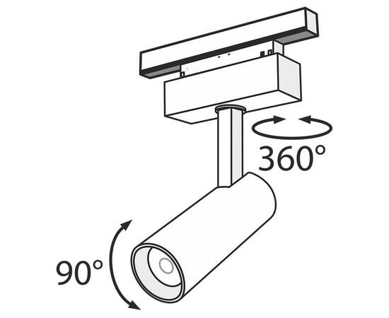 Трековый светодиодный светильник Maytoni Track Lamps TR019-2-10W4K-B, изображение 3