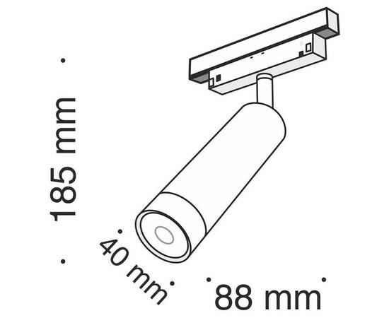 Трековый светодиодный светильник для магнитного шинопровода Maytoni Track Lamps TR019-2-7W4K-B, изображение 3