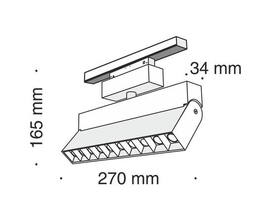 Трековый светодиодный светильник для магнитного шинопровода Maytoni Track lamps TR015-2-10W3K-B, изображение 2