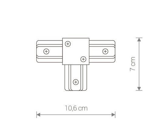Коннектор T-образный Nowodvorski Profile 9187, изображение 2