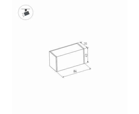 Трековый светодиодный светильник для магнитного шинопровода Arlight Mag-Laser-45-L84-3W Day4000 027621, изображение 3