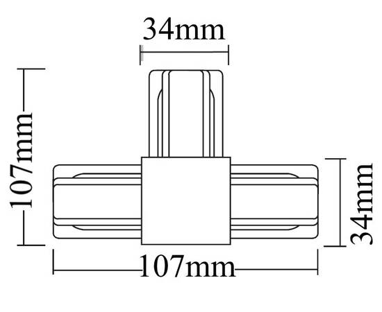Коннектор T-образный Crystal Lux CLT 0.211 08 BL, изображение 2