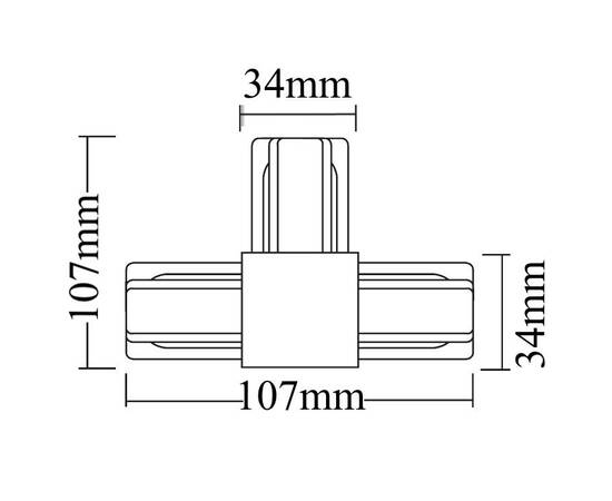 Коннектор T-образный Crystal Lux CLT 0.211 08 WH, изображение 2