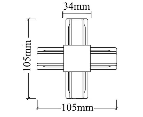 Коннектор X-образный Crystal Lux CLT 0.211 09 BL, изображение 2