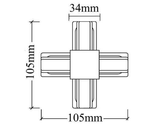 Коннектор X-образный Crystal Lux CLT 0.211 09 WH, изображение 2