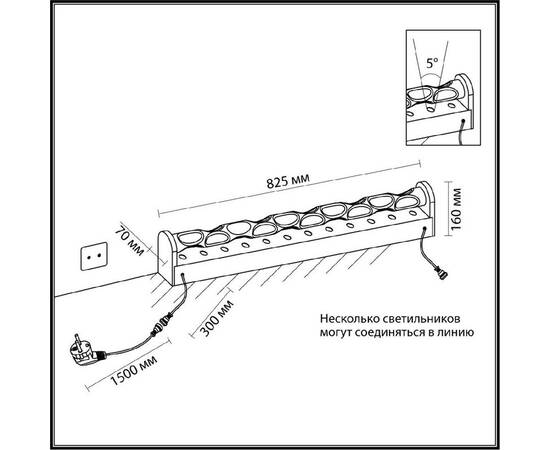 Торшер Odeon Light Hightech Waterfall 7027/16FL, изображение 2