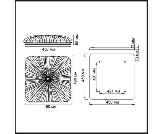 Потолочный светильник Sonex Piko Fortuna 7730/72L, изображение 2