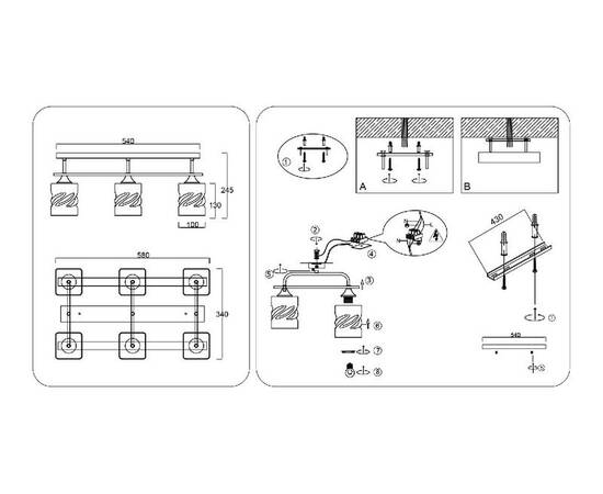 Потолочная люстра Ambrella Light Loft Traditional TR3033250, изображение 9