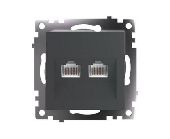 Розетка компьютерная 2-местная RJ-45 Stekker Катрин GLS00-7109-06 50008