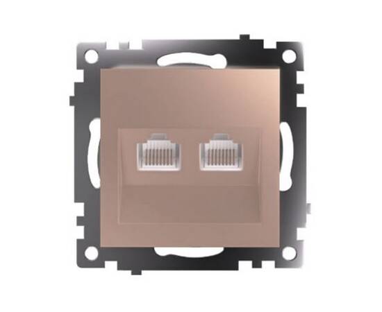 Розетка компьютерная 2-местная RJ-45 Stekker Катрин GLS00-7109-02 50004