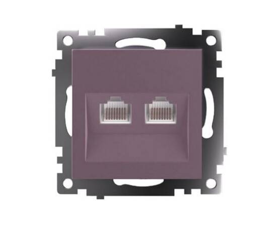 Розетка компьютерная 2-местная RJ-45 Stekker Катрин GLS00-7109-04 50006