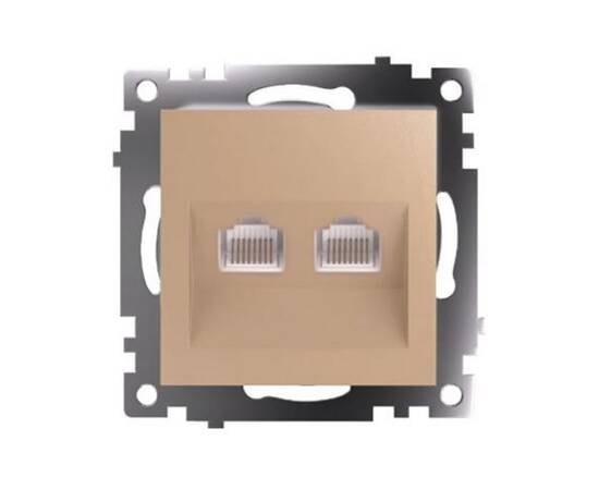 Розетка компьютерная 2-местная RJ-45 Stekker Катрин GLS00-7109-08 50009