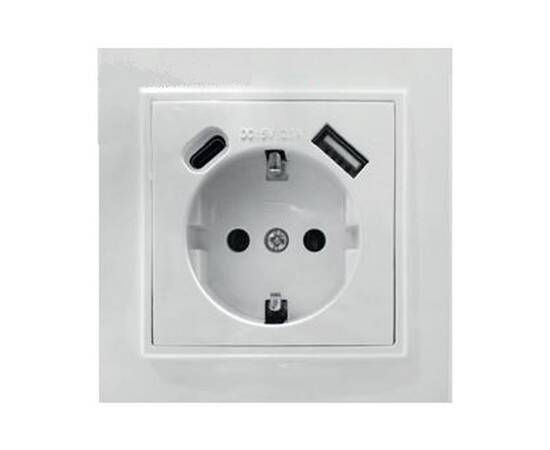 Розетка USB+Type C Stekker Эрна PST16-9016-01 50076
