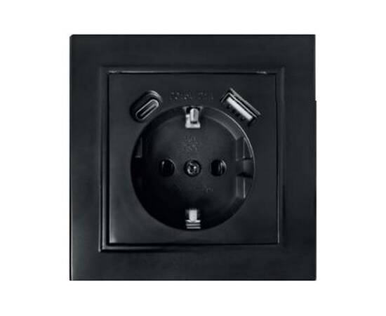 Розетка USB+Type C Stekker Эрна PST16-9016-03 50078