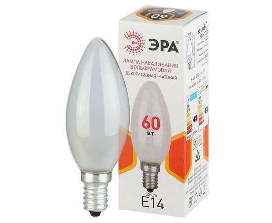 Лампа накаливания Эра B-60-E14-230-FR свечка Б0066376