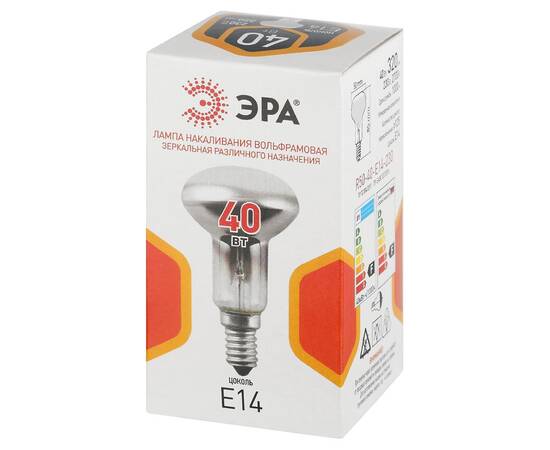 Лампа накаливания Эра R50-40-E14-230 рефлектор Б0066515, изображение 3
