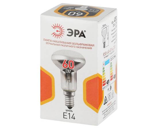 Лампа накаливания Эра R50-60-E14-230 рефлектор Б0066507, изображение 3