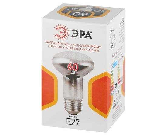 Лампа накаливания Эра R63-60-E27-230 рефлектор Б0066536, изображение 3
