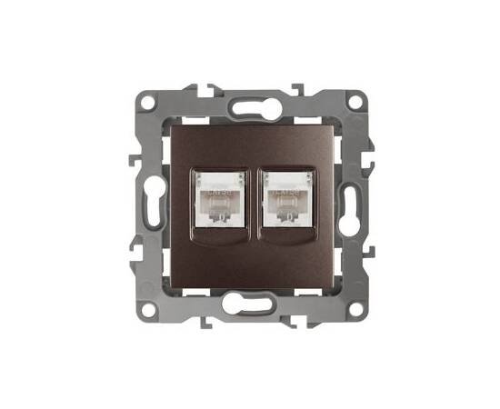 Розетка информационная двойная 2XRJ45 Эра 12-3108-13 Б0019355