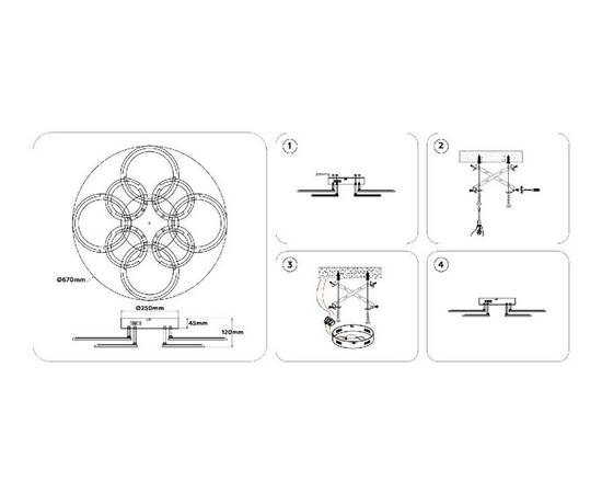 Потолочная люстра Ambrella Light Original Acrylica FA8945, изображение 9
