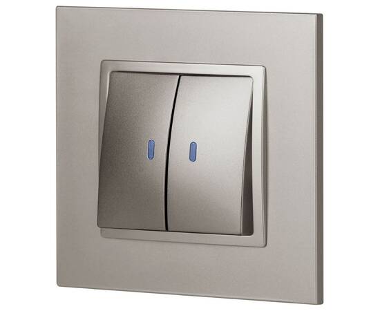 Выключатель двойной с подсветкой Эра Elegance 14-1105-16 Б0065789, изображение 3