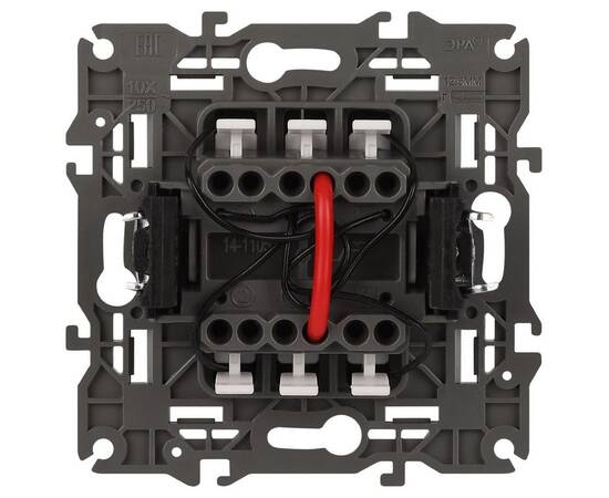 Выключатель двойной с подсветкой Эра Elegance 14-1105-16 Б0065789, изображение 5