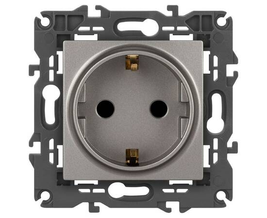 Розетка 2P+E Schuko со шторками Эра Elegance 14-2102-16 Б0065806