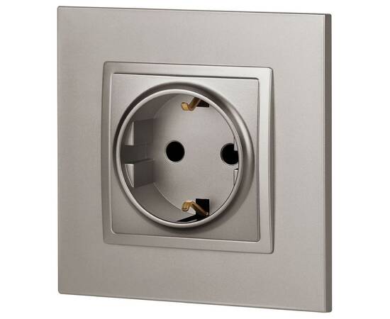 Розетка 2P+E Schuko со шторками Эра Elegance 14-2102-16 Б0065806, изображение 4