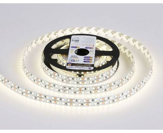 Светодиодная лента двухрядная Ambrella Light LED Strip 12В 2835 19,2Вт/м 4500K 5м IP20 GS1602, изображение 3