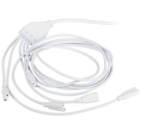 Разветвитель сетевой для линейных светильников Эра 5х IEC C7 2 pin+timer (9/12/15 H) 2м Б0060527, изображение 3