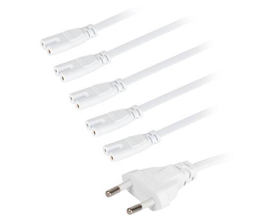 Разветвитель сетевой для линейных светильников Эра 5х IEC C7 2pin+timer (4/8/12 H) 2 м Б0066923, изображение 7