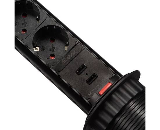 Блок розеток 105S (3 секции и 2 USB) Mebax 00-00000825, изображение 2
