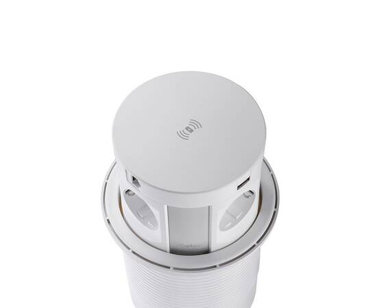 Блок розеток 107J (4 секции, 2 USB и RJ-45) Mebax 00-00001172, изображение 2