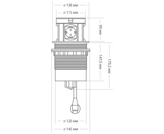 Блок розеток 107J (4 секции, 2 USB и RJ-45) Mebax 00-00001466, изображение 6