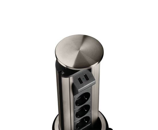 Блок розеток 12S (3 секции и 2 USB) Mebax 00-00001165, изображение 3