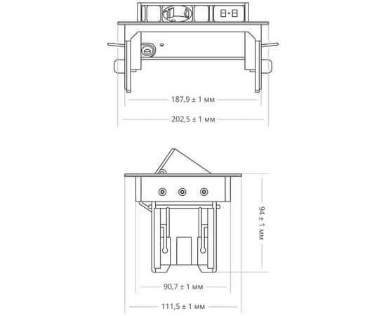 Блок розеток 47 (1 секция и 2 USB) Mebax 00-00001163, изображение 5
