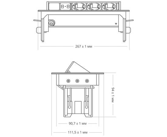 Блок розеток 47 (3 секции и 2 USB) Mebax 00-00001164, изображение 5