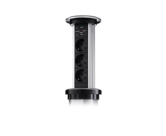 Сенсорный блок розеток LK (3 секции и 2 USB) Mebax 00-00001183