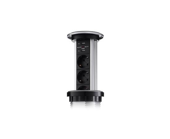 Сенсорный блок розеток LK (3 секции и 2 USB) Mebax 00-00001183, изображение 2