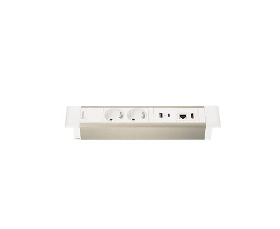 Блок розеток 41T (2 секции, USB + type C + RJ45 + HDMI) Mebax 00-00002594
