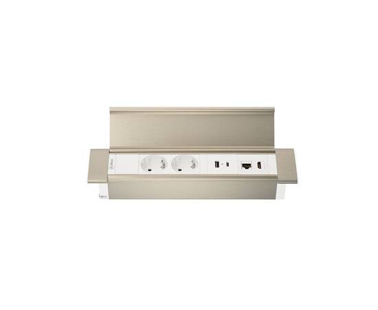 Блок розеток 41P (2 секции, USB + type C + RJ45 + HDMI) Mebax 00-00002596