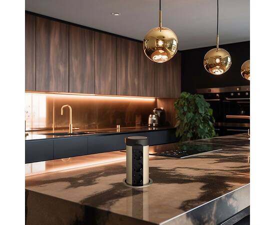 Блок розеток 17 (12 секций и USB type A+C) беспроводная зарядка Mebax 00-00002599, изображение 6