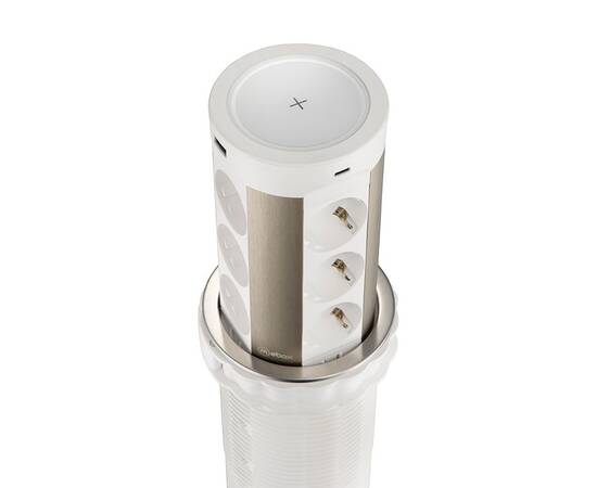 Блок розеток 17 (12 секций и USB type A+C) беспроводная зарядка Mebax 00-00002600