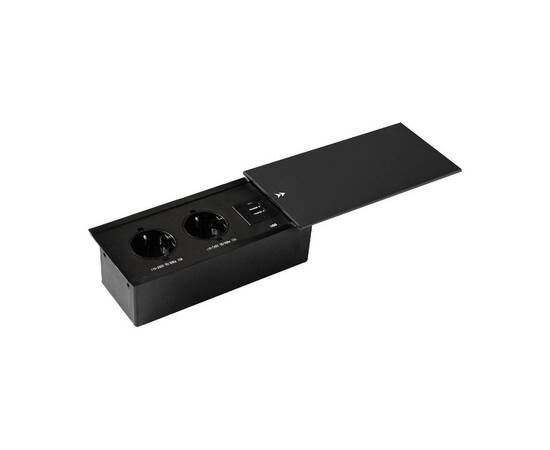 Блок розеток JX (Slide Top) (2 секции + 2 USB с кабелем питания) Mebax 00-00002889