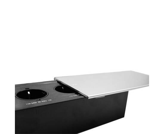 Блок розеток JX (Slide Top) (2 секции + 2 USB с кабелем питания) Mebax 00-00002888, изображение 2