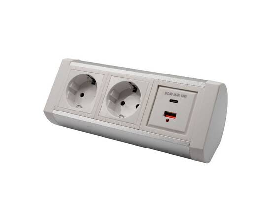 Блок розеток LK-RSA (2 секции 1 USB + 1 type-C) Mebax 00-00002873, изображение 4