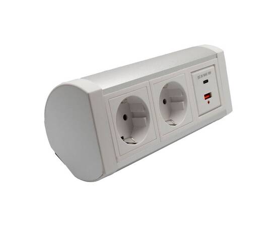 Блок розеток LK-RSA (2 секции 1 USB + 1 type-C) Mebax 00-00002873, изображение 5